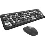 Mofii NO666 Siyah Gri Klavye Mouse Set - Çok Renkli