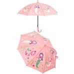 Mofy'S Sihirli Şemsiye Yağmurda Islandıkça Renklenen Desenli Çocuk Şemsiyesi Bastonlu 8 Telli Şemsiye