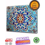 Mogeva Cam Kesme ve Sunum Tablası | Çini Desen | 20CM x 30CM - 20 x 30 cm - Renkli