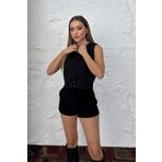 Mogi Butik Kadın V Yaka Kısa Double Krep Dokuma Yelek 3046