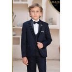 Mogi Erkek Çocuk Dik Yaka Klasik Damatlık Set 20349 Lacivert - 7 Yaş
