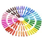 Moguxb 100 adet mini ahşap mandal, renkli mandal, ahşap, küçük, 3,5 cm, mini mandal, 10 renk, dekoratif mandal, fotoğraflar, fotoğraf duvarı, kıyafet pimleri, kendin yap el işi