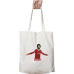 Mohamed Salah Muhammed Salah Iki Tarafı Kalıcı Baskılı Yıkanabilir Okul Plaj Omuz Bez Çantası