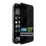 Mohseven iPhone 14 Pro Max / 15 Plus / 16 Plus ile Uyumlu Safir Kaplama 40kg Darbe Testi 3D Glue Privacy Hayalet Temperli Cam Ekran Koruyucu