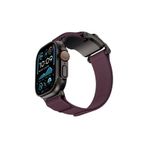 Mohseven iWatch 10 46mm ile Uyumlu Mecha Sport Hasır Kordon Siyah-Mor