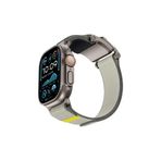 Mohseven iWatch 10 46mm ile Uyumlu Mecha Sport Hasır Kordon Titanyum-Bej