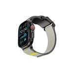 Mohseven iWatch 42mm ile Uyumlu Mecha Sport Hasır Kordon Siyah-Bej