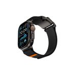 Mohseven iWatch 44mm ile Uyumlu Mecha Sport Hasır Kordon Siyah
