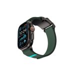 Mohseven iWatch Ultra 49mm ile Uyumlu Mecha Sport Hasır Kordon Siyah-Yeşil
