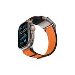 Mohseven iWatch Ultra 49mm ile Uyumlu Mecha Sport Hasır Kordon Titanyum-Turuncu