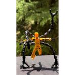 moifugyia Lucky 13 Aksiyon Figürü Robot Oyuncak 13cm Altın Siyah ve Mekanik Kol Eklentisi Seti