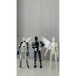 Moifugyia Lucky 13 Aksiyon Figürü Robot Oyuncak 13CM Üçlü Şeffaf Figür ve Şeffaf Yarasa Kanat Seti