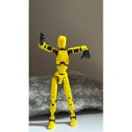 Moifugyia Lucky 13 Sarı Siyah Robot Aksiyon Figürü 13CM İnsan Temalı Hediyelik Oyuncak
