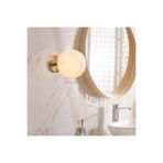 MOİRA Atmaca Modern Tekli Beyaz Glop Cam Aplik Altın Vernik, Dekor Duvar Aydınlatma ATMACA-10240