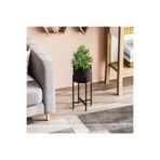 MOİRA Dekoratif Siyah,Metal Saksılık 48x23x23 cm Modern Ayaklı Siyah Çiçeklik Mumluk Kaktüs Standı,GED-026