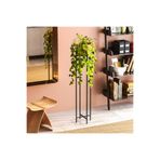 MOİRA Dekoratif,Metal Saksılık 108x23x23 cm Modern Ayaklı Siyah Çiçeklik Mumluk Kaktüs Standı,GED-024-A