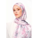 MOISCARF FLORA VİBE Refined Jan Jan Desenli Şal Açık Pembe