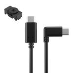 Moitekit 10ft 3m Çift USB C Kamera Bağlantı Kablosu, Kelepçe Klipsli Tip C Kablo Kilidi Veri Transferi Şarj Kablosu Kablosu için Canon EOS R5 R6 R RP G7X M3 Sony A1 A7SIII A73 A7RIII A7C A7RIV Nikon Z5 Z6 Z7
