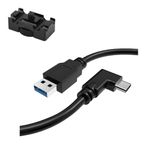 Moitekit 16ft 5m USB 3.0 A - USB C Kamera Bağlantı Kablosu, Kelepçe Klipsli Tip C Kablo Kilidi Veri Aktarımı Şarj Kablosu Kablosu Canon EOS R5 R6 R RP G7X M3 Sony A1 A7SIII A73 A7RIII A7C A7RIV Nikon Z5 Z6 Z7