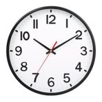 Moiubik Duvar saati, 20 cm, sessiz, tik tak sesi yok, kuvars, modern, pille çalışan saat, kalın çerçeveli, ev, ofis, mutfak, okul, oturma odası, yatak odası için (siyah beyaz, 20 cm)