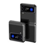MOJIA Samsung Galaxy Z Flip4 için Kılıf (Z Flip 4 Elektroliz Çerçeve Tampon Kaplama Koruyucu Kapak İnce Çizilmeye Darbeye Dayanıklı Şeffaf Telefon Kılıfı. Siyah