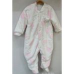 Mojo Bebek Mojo Kız Bebek Velsoft Astarlı Tulum 7038 Beyaz-Pembe - 6 Ay - Beyaz - Pembe