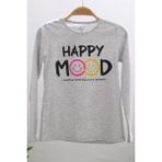 Mojo Bebek Mojo Kız Çocuk Happy Mood Baskılı Uzun Kol T-shırt 723135 Gri - 11 Yaş