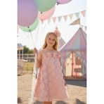 Mojo Bebek Pamina Kız Çocuk 3-7 Yaş Üç Boyutlu Desen Taçlı Elbise Pudra - 00406 Pembe