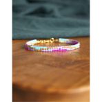 Mojo Jewellery Pembe Lila Canlı Renkler Miyuki Tasarım Bileklik