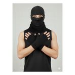Mojomylife 3'LÜ TERMAL MOTORCU MASKE POLAR BOYUNLUK KESİK PARMAK ELDİVEN SET