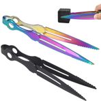 MoK Nargile maşası, 2 adet, nargile maşası, paslanmaz çelik metal nargile maşası, tütün maşası, nargile maşası, nargile maşası, kömür barı, nargile borusu aksesuarı, kömür klipsi