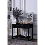 Moka Park AVM Tek Çekmeceli Raflı Metal Ayaklı Modern Dresuar - Siyah