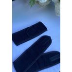 Mokita Home Saç Bandı 2li Siyah Set Sporcu Bandana Havlu Kadın & Erkek Makyaj Yoga Spa Cırt Bant Biyeli