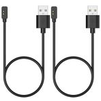 MoKo 2 Pack Charger Compatible with Xiaomi Redmi Watch 3/2 Lite/Redmi Smart Band Pro/Mi Band 7 Pro, Portable Magnetic Replacement Charging Dock with 3.3FT/1M USB Charging Cable, Black