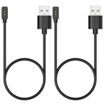 MoKo 2 Pack Charger Compatible with Xiaomi Smart Band 9/9 Pro/9 Active/8/8 Pro/8 Active/Redmi Watch 5/5 Active/5 Lite/4/3 Active/Redmi Smart Band 2, Charging Dock with 3.3ft/1m USB Charging Cable, B