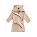 Moky Design Kapüşonlu Ayı Desenli %100 Pamuk Bebek Bornozu, Yenidoğan Baby Shower Hediyeleri