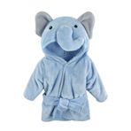 Moky Design Mavi Fil Desenli Bebek Bornozu, %100 Pamuk, Yenidoğan Erkek Baby Shower Hediyeleri, 0-9 Ay