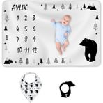 Moky Dizayn Moky Design Bebek Anı Battaniyesi Polar Hayvan Desenli 150 x 100 cm Yenidoğan İçin Şık Tasarım