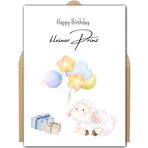 MOKY Doğum günü kartı, tebrik kartı, Happy Birthday küçük prens, zarflı kartpostal