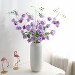 Mokylor 3 Adet Yapay Campanula Çiçekleri, 32in Uzun Kök Sahte İpek İpek Bluebells Çiçek Buketi Yeşil Yapraklar ile Gerçek Dokunmatik Campanula Çiçek Şube Ofis Vazo Masa Merkezi için(mor)