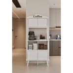 Moldesan Forme beyaz Mdf Raflı Kahve Köşesi 172CM