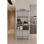 Moldesan Forme sis gri Mdf Raflı Kahve Köşesi 172CM