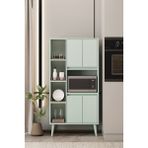 Moldesan Linea Mint Yeşili Mdf Çok Amaçlı Fırın Dolabı Raflı,kapaklı 80X32X140 cm
