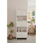 moldesan Modo MDF beyaz Raflı Kapaklı Kitaplık 176 cm
