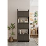 moldesan Modo MDF gri Raflı Kapaklı Kitaplık 176 cm