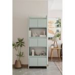 moldesan Modo MDF mint yeşili Raflı Kapaklı Kitaplık 176 cm