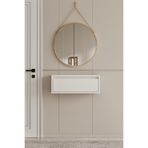 Moldesan Noir Mdf Duvara Monte Dresuar 50 cm - Beyaz