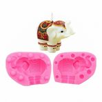 MoldFun Bebek Duşu, Çikolata, Şeker, Jöle, Fondan, Mum, Sabun, Banyo Bombası için 3D Hint Fil Silikon Kalıp