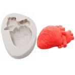 MoldFun Cadılar Bayramı 3D İnsan Kalp Organ Silikon Çikolata Jöle Shot Kalıp Kek Dekorasyon Aracı Sabun Mum Reçine Kalıp
