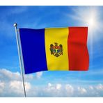 Moldova Bayrağı Premium Raşel Kumaş 100X150 cm
